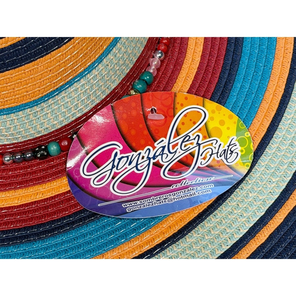 Sombrero Sun Hat Women's Colombiano Floppy Cruise Summer Boho Gypsy - Picture 6 of 8